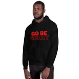 "GO BE GREAT" Black with red Unisex Hoodie